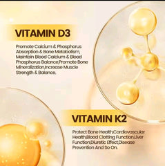 Vitamin D3 + K2 Capsules (300 softgels, 10000IU Vitamin D3, 200mcg Vitamin K2)