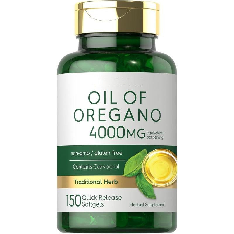 Oil of Oregano Softgels (150 Softgels, 4000mg)
