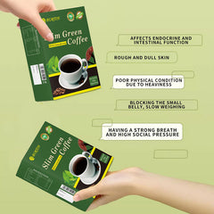 Slim Green Coffee with Ganoderma (10 sachets) | Instant Coffee for Weight Loss, Appetite Control, Bloating, and Metabolism