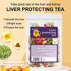 NAVETA Liver Protecting Tea with Chrysanthemum, Cassia Seed, Goji Berry, and Burdock Root (20 packs)