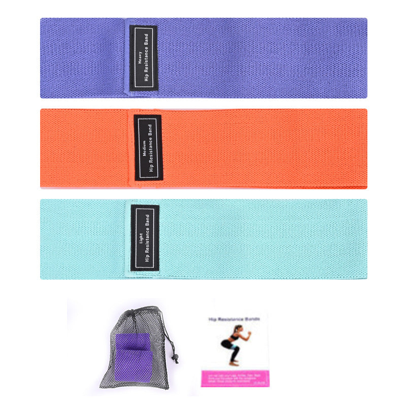 3-in-1 Hip Resistance Band for Squat, Yoga, and Strength Training (S, M, and L)