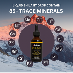 Shilajit Liquid Drops (60ml) | Dietary Supplement for Energy, Immunity, Performance, Cognitive Function, and Stamina