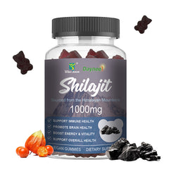 Himalayan Shilajit Gummies with Chaga and Ashwagandha (1000mg) | Dietary Supplement for Energy, Immunity, Cognition, and Vitality
