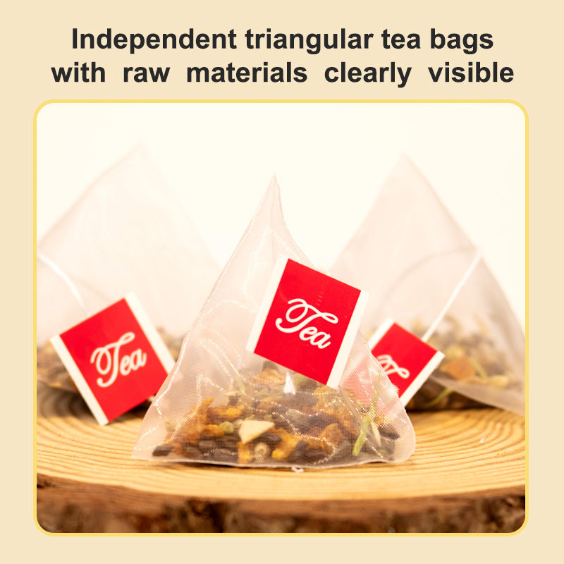 NAVETA Constipation Tea with Pu'er, Hemp Seed, Cassia Seed, and Huaihua (20 packs) | Herbal Tea for Defecation, Bowel Movement, and Digestive Health