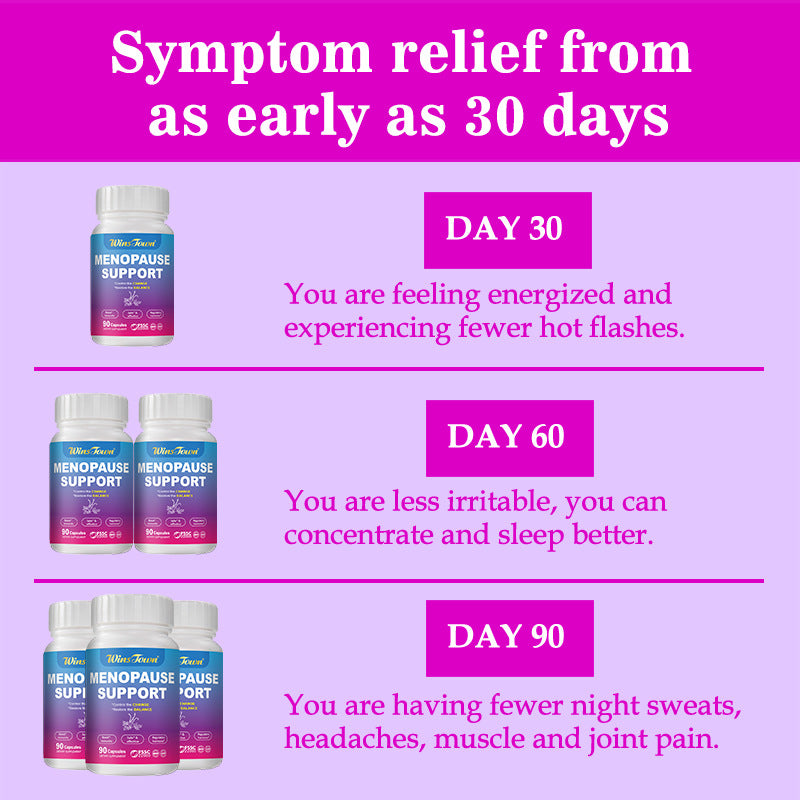 Menopause Support Capsules (90 capsules) with Ashwagandha and Chaste Tree | Dietary Supplement for Mood Swings, Night Sweats, Hot Flashes, Low Sex Drive, and Menopause