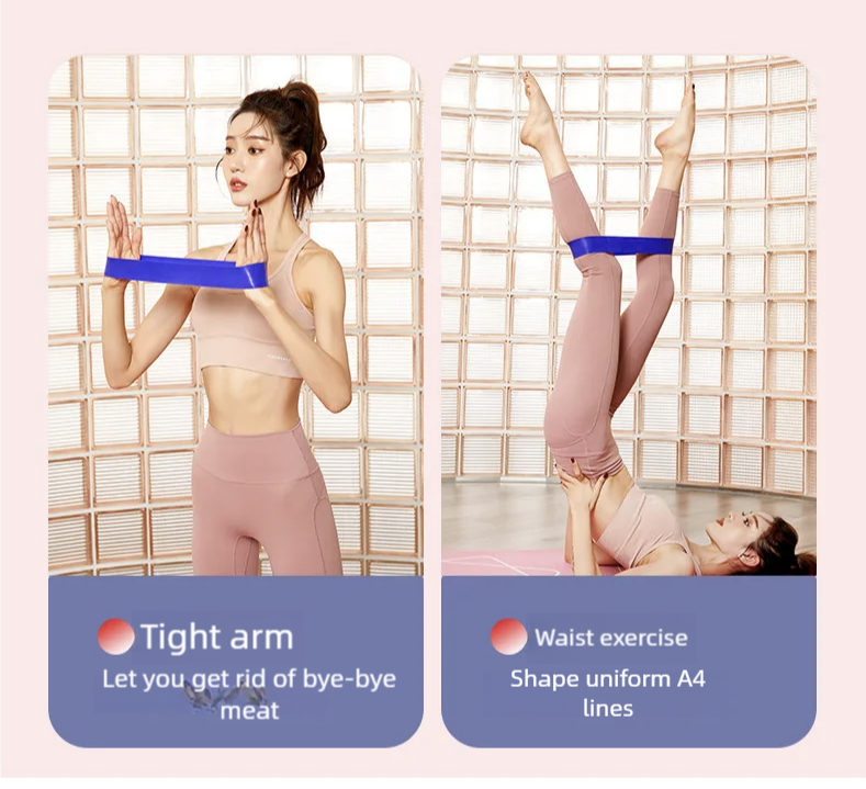 5-in-1 Resistance Loop Bands with Free Pouch (5 pieces: X-Light, Light, Medium, Heavy, and X-Heavy)