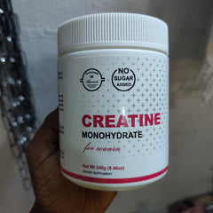 Creatine Monohydrate Powder for Women with Collagen and BCAA (240g size, 5g Creatine, 30 servings) | Dietary Supplement for Energy, Beauty, Cognition, and Sexual Enhancement