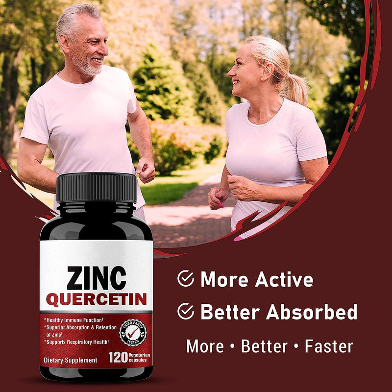 Zinc and Quercetin Capsule (120 capsules, 800mg quercetin, 22mg zinc)