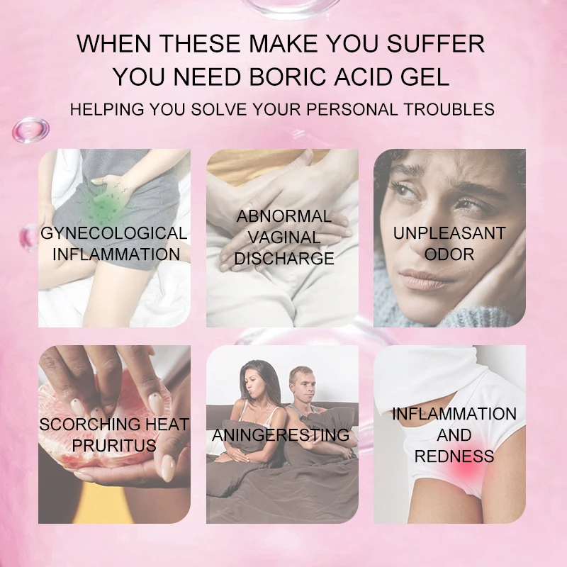 Boric Acid Gel | Antibacterial Gel for Odor, Discharge, Itching, pH Balance, Elasticity, and Vaginal Infections
