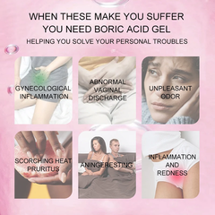 Boric Acid Gel | Antibacterial Gel for Odor, Discharge, Itching, pH Balance, Elasticity, and Vaginal Infections