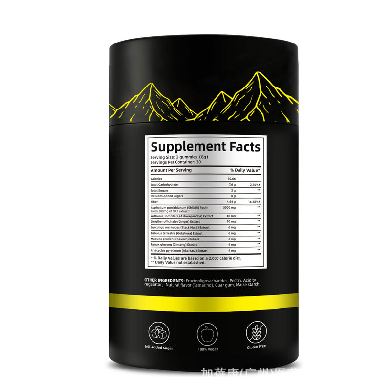 Pure Himalayan Shilajit Gold Gummies (3000mg) | Dietary Supplement for Energy, Stamina, Endurance, Cognitive Function, Skin, and Bone Health