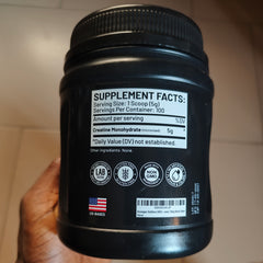 NORWEGIAN NUTRITION Creatine Monohydrate Powder (500g size, 5g Creatine, 100 servings, Unflavored) | Dietary Supplement for Strength, Performance, Muscle Recovery, and Cognitive Function