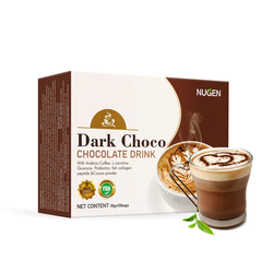 NUGEN Dark Choco Chocolate Drink with Cocoa, Arabica Coffee and L-Carnitine