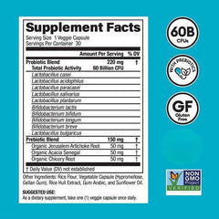 60 Billion Probiotic Capsule (10 strains, 30 capsules)