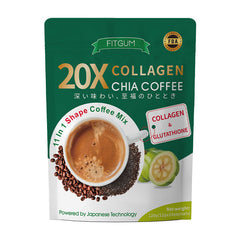FITGUM 20X Collagen Chia Coffee with Collagen and Glutathione