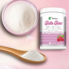 Gluta Glow Sparkle Powder with Multi-Collagen, L-Glutathione, and Vitamin C (300 grams, 30 servings)