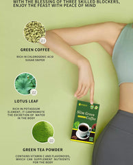 Slim Green Coffee with Ganoderma (10 sachets) | Instant Coffee for Weight Loss, Appetite Control, Bloating, and Metabolism