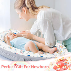 Portable and Ultra-Soft Baby Lounger (0-18 months old, 90*50cm size) | Anti-Pressure Bionic Baby Bed
