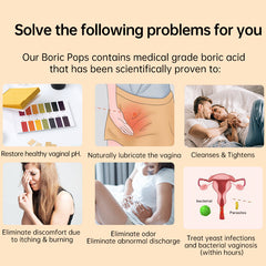 Boric Acid Vaginal Suppositories (30 suppositories, 600mg)