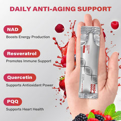 NAD+ (Nicotinamide Riboside) Drink with Quercetin, Resveratrol, and PQQ (30 sachets, 1000mg)