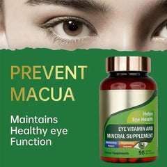 Eye Vitamin and Mineral Capsule | Dietary Supplement for Eye Strain, Dry Eyes, Eye Fatigue, Itchy Eyes, and Vision Care