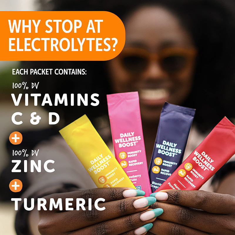 Hydration + Turmeric Electrolyte Drink Mix with Vitamins C & D and Zinc