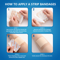 Silicone Gel Dressing (2 pieces/pack) | Waterproof and Breathable Band Aid for Wound Dressing