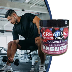 Creatine Monohydrate Gummies with L-Carnitine, BCAA, and Taurine (120 gummies, 8000mg)