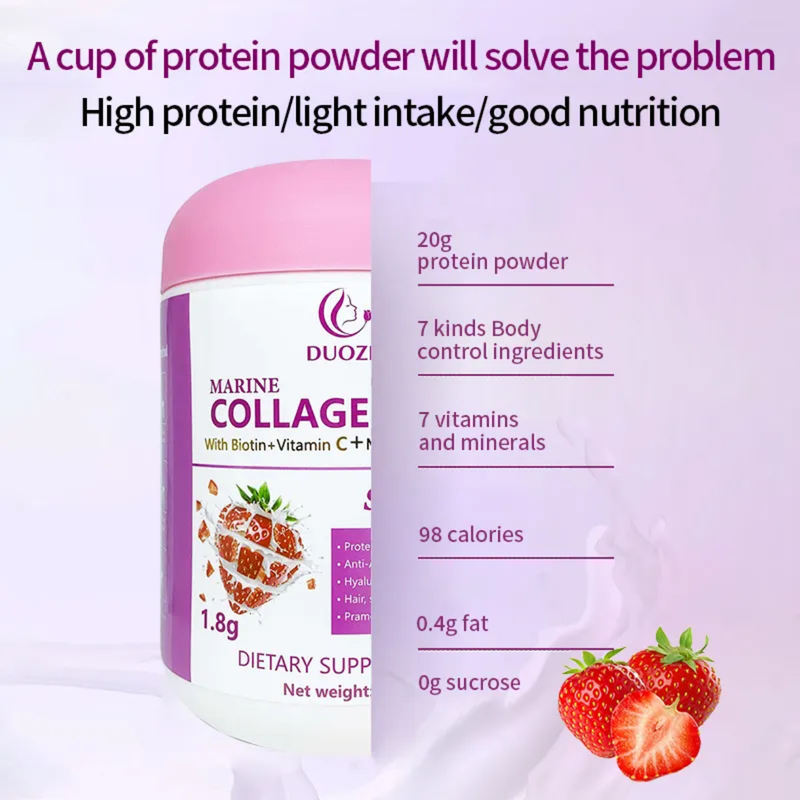 DUOZI Marine Collagen Powder with Biotin, Vitamin C, and Melatonin (508g size)