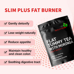 Flat Tummy Tea with Moringa (Night Boost) | Herbal Tea for Bloating, Healthy Digestion, Appetite Control, and Detox