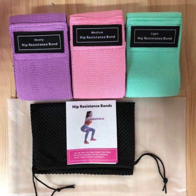 3-in-1 Hip Resistance Band for Squat, Yoga, and Strength Training (S, M, and L)
