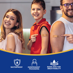 Wounds Bandage (50 strips) | Flexible, Breathable and Durable Antiseptic Plastic Strips