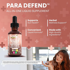 CLEAN NUTRA Black Walnut Drops with Wormwood, Soursop, Pumpkin Seed, Pau D'Arco, and Para Defend Blend