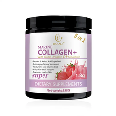 DUOZI Marine Collagen Powder with Biotin, Vitamin C, and Melatonin (258g size)