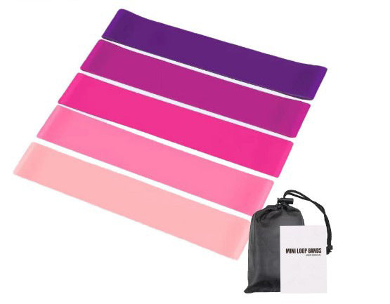 5-in-1 Resistance Loop Band with Free Pouch (X-Light, Light, Medium, Heavy, and X-Heavy)