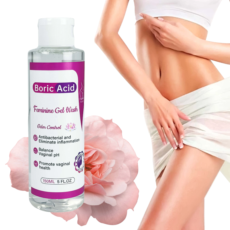 Boric Acid Feminine Gel Wash (150ml) | Yoni Wash for Antibacterial, pH Balance, and Vaginal Health