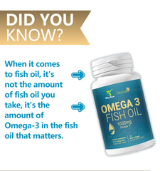 Omega-3 Fish Oil Capsules with EPA and DHA (100 softgels, 1000mg) | Dietary Supplement for Cardiovascular, Brain, Eye, Skin, Mood, and Inflammation