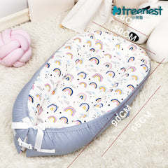 Portable and Ultra-Soft Baby Lounger (0-18 months old, 90*50cm size) | Anti-Pressure Bionic Baby Bed