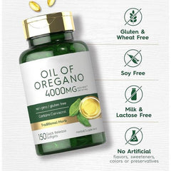 Oil of Oregano Softgels (150 Softgels, 4000mg)