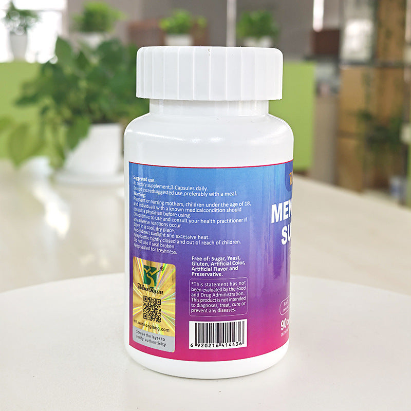 Menopause Support Capsules (90 capsules) with Ashwagandha and Chaste Tree | Dietary Supplement for Mood Swings, Night Sweats, Hot Flashes, Low Sex Drive, and Menopause