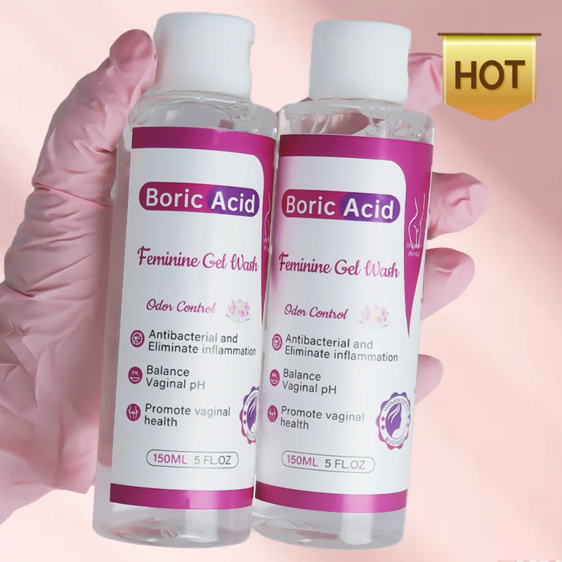 Boric Acid Feminine Gel Wash (150ml) | Yoni Wash for Antibacterial, pH Balance, and Vaginal Health