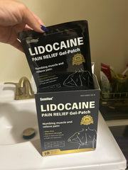 Lidocaine Pain Relief Gel-Patch (4% Lidocaine, 18 patches) | Medicated Patch for Body Aches and Pains