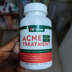 GINAX Acne Treatment Capsules | Dietary Supplement for Cystic Acne, Acne Scars, Breakouts, and Dark Spots