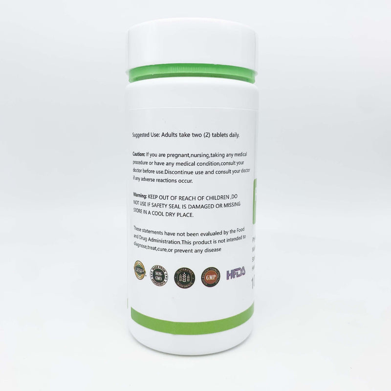 Folic Acid Tablet (100 tablets, 1200mg) | Dietary Supplement for Prenatal, Thyroid Function, Fertility, Energy, and Cell Growth