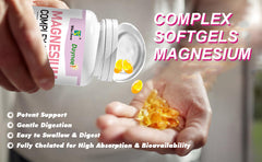 Magnesium Complex Softgels (100 softgels, 500mg) | Dietary Supplement for Calm, Relaxation, Nerve, Cognition, Sleep, and Menstrual Cramps