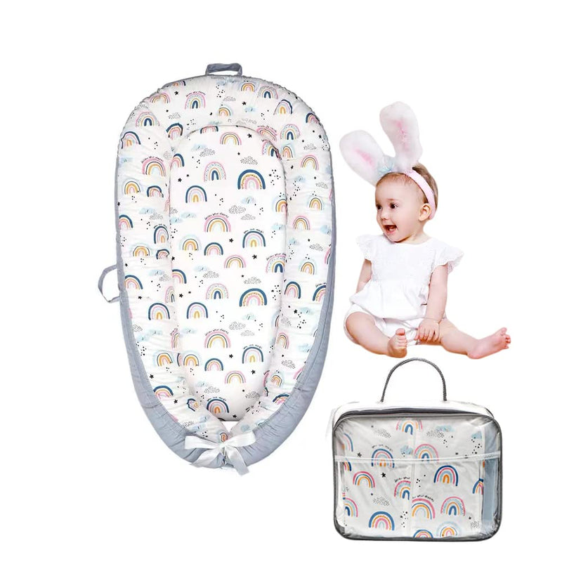 Portable and Ultra-Soft Baby Lounger (0-18 months old, 90*50cm size) | Anti-Pressure Bionic Baby Bed