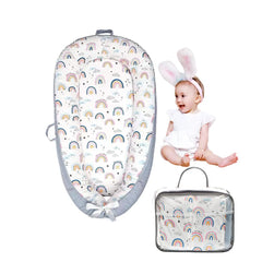 Portable and Ultra-Soft Baby Lounger (0-18 months old, 90*50cm size) | Anti-Pressure Bionic Baby Bed