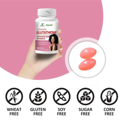 Liposomal Glutathione Capsule with Sunflower Lecithin, Vitamin E, and Riboflavin (100 softgels, 500mg L-Glutathione)