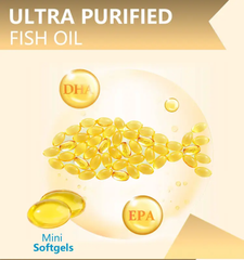 Omega-3 Fish Oil Capsules with EPA and DHA (100 softgels, 1000mg) | Dietary Supplement for Cardiovascular, Brain, Eye, Skin, Mood, and Inflammation