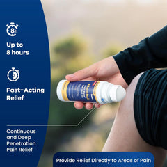 Menthol Pain Relief Gel-Roll On (4% Menthol, 74ml) | Topical Gel for Nerve, Muscle, Neck, Shoulder, Knee, and Back Pain Relief